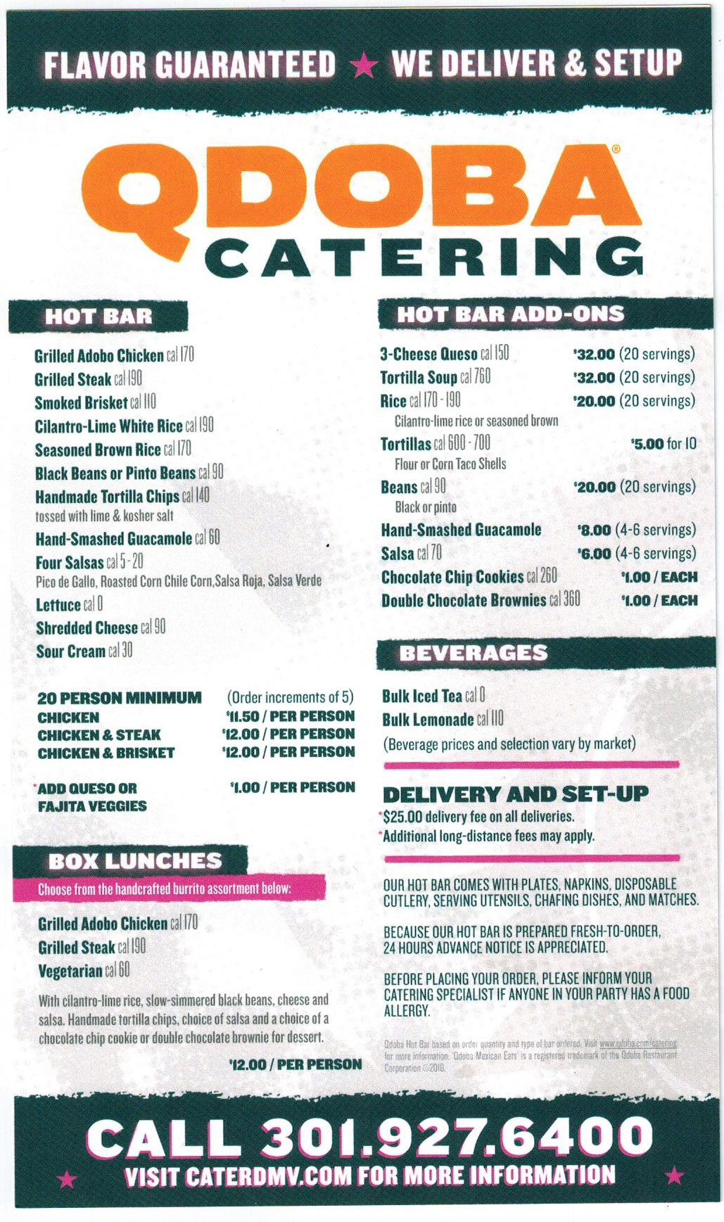 CaterDMV A Brand New Experience In Catering Qdoba MenuCaterDMV 